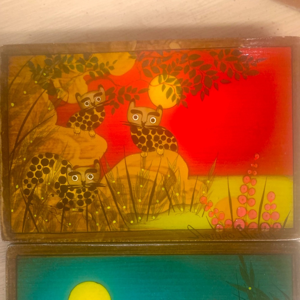 Vintage oil painting. Arturo Alcaia